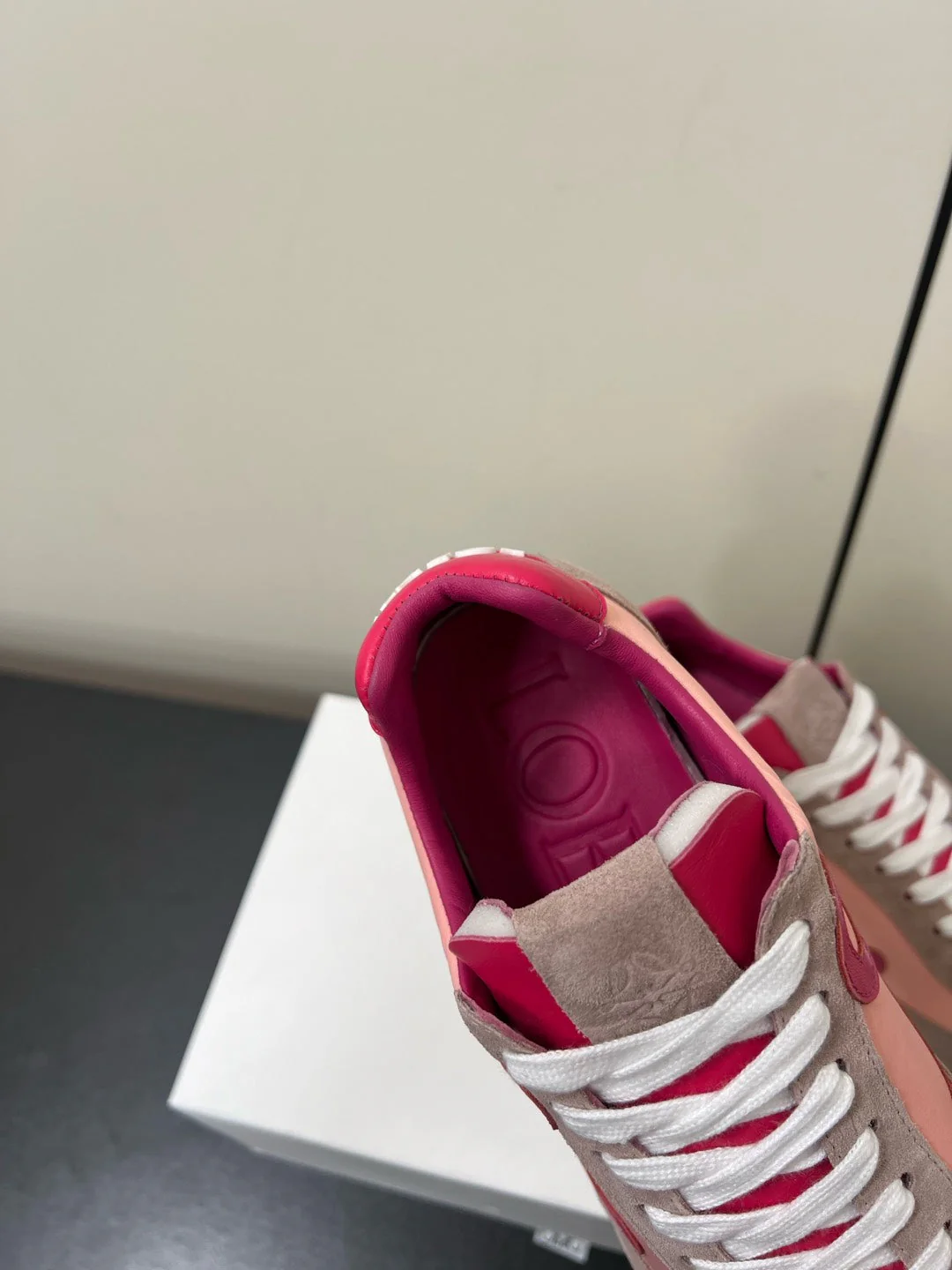 Loewe Ballet Runner 2.0 Sneaker Pink Nylon Sheepskin 210625 - Image 5