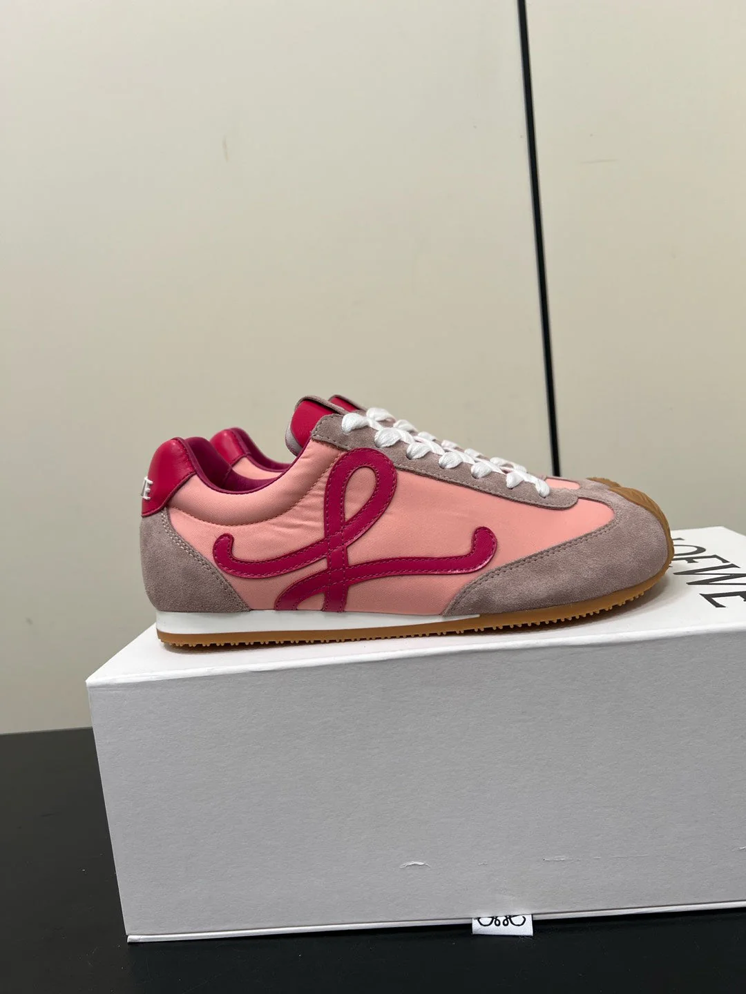 Loewe Ballet Runner 2.0 Sneaker Pink Nylon Sheepskin 210625 - Image 9