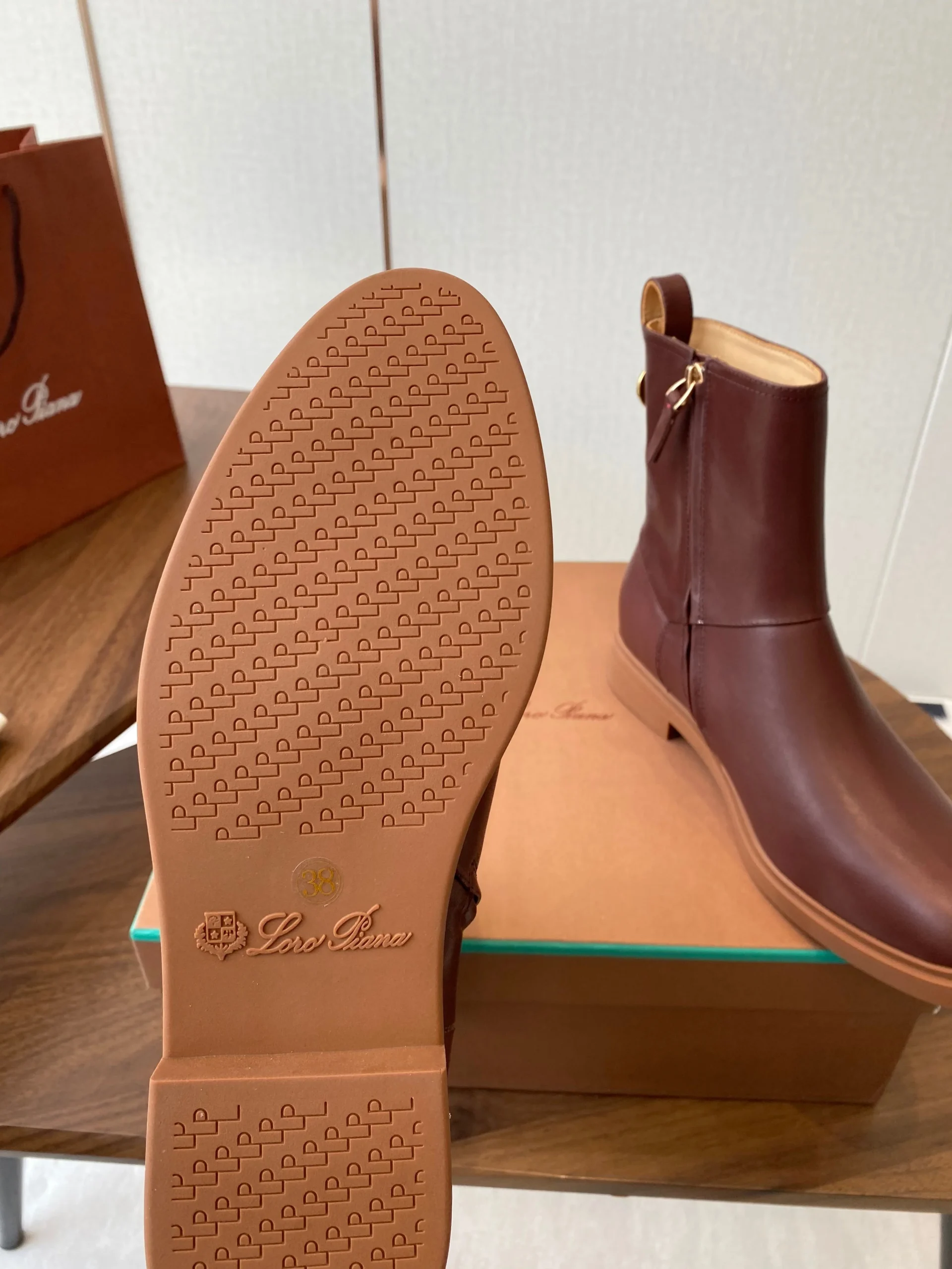 LP latest short boots dark brown calfskin 388109 - Image 3