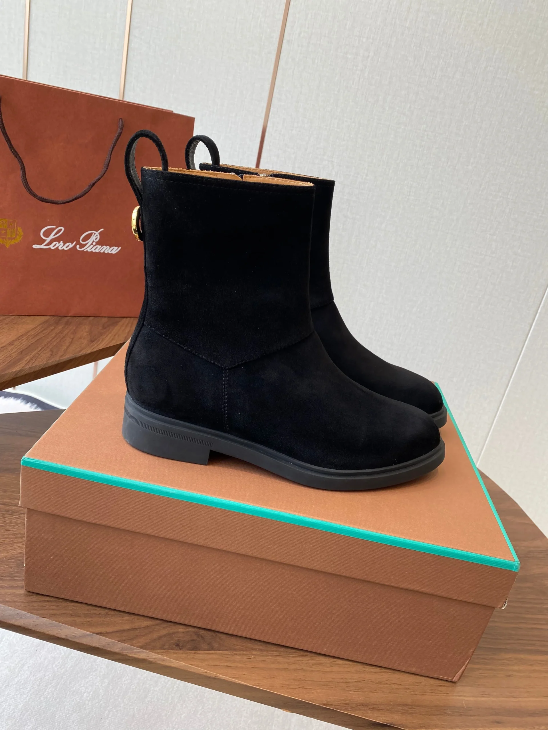 LP latest short boots  black suede 388107 - Image 8