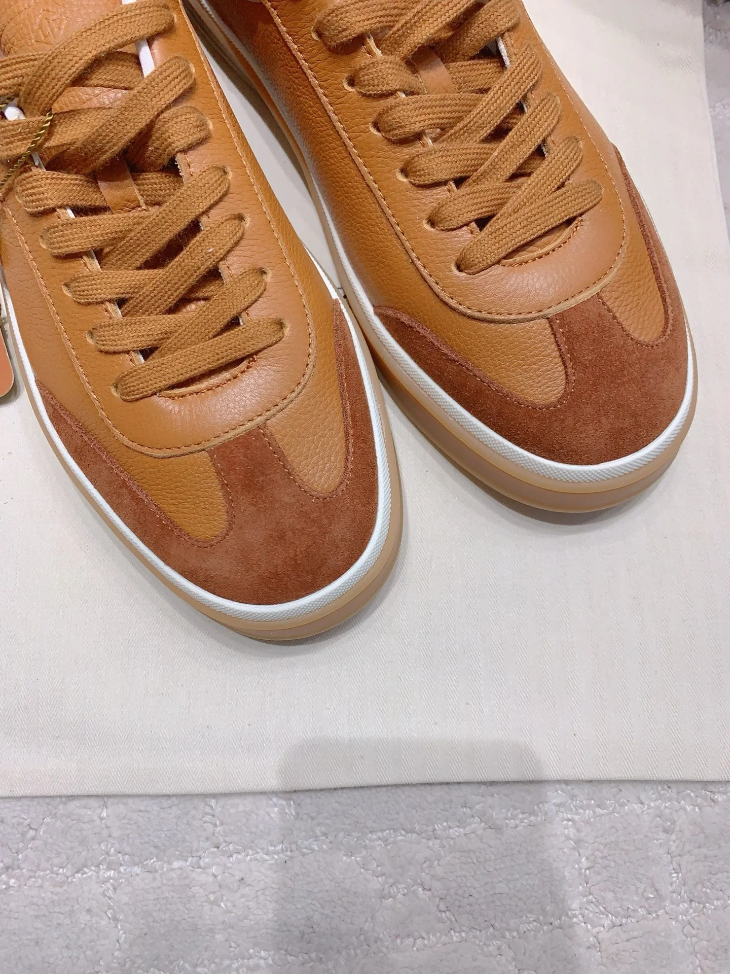 LP sneaker unisex style brown sheepskin mix suede 382664 - Image 7