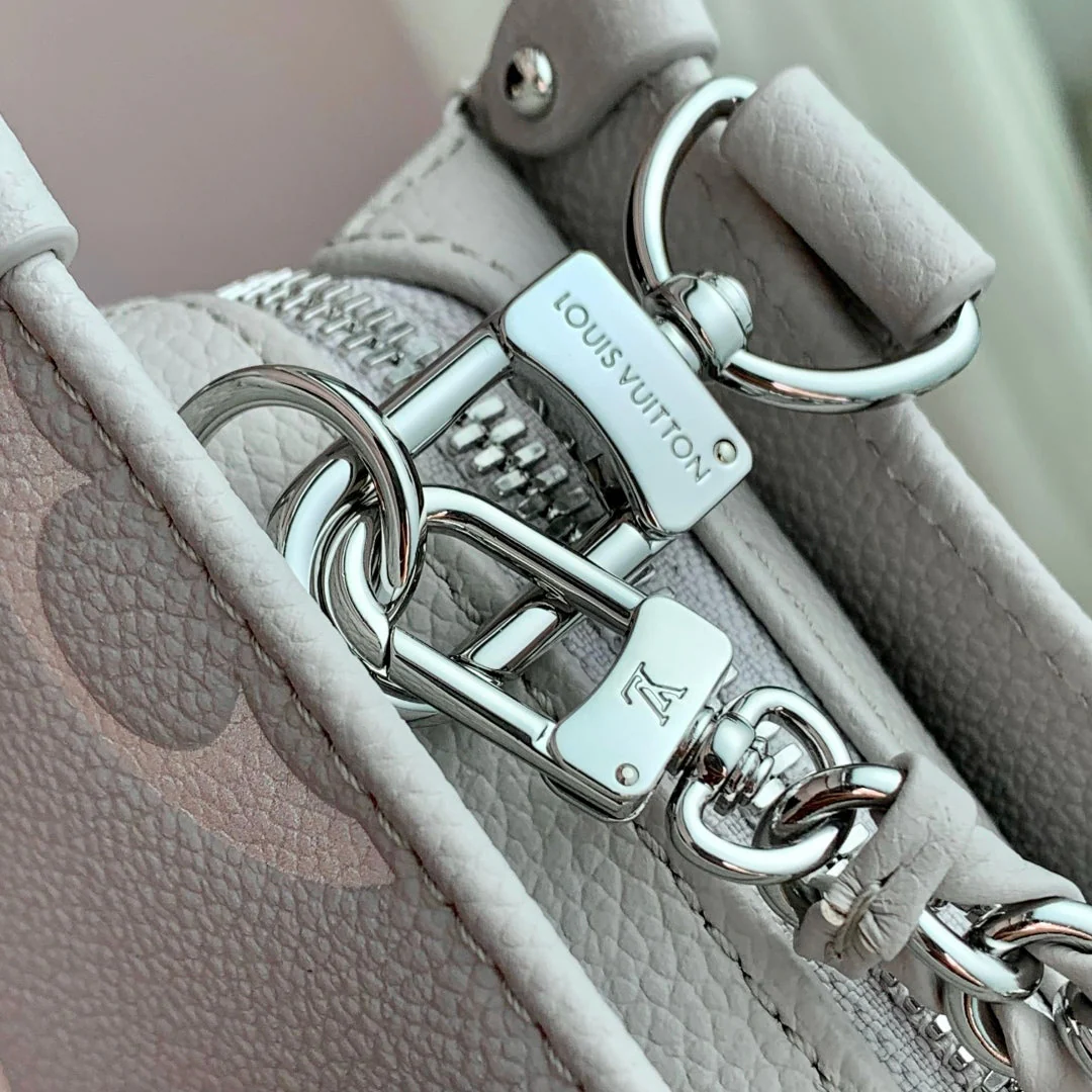 LV OnTheGo East West Bag Gray White Monogram Empreinte leather 240824 - Image 7