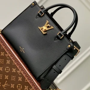 LV Lock&Go Bag Black Gold Cowhide 240844