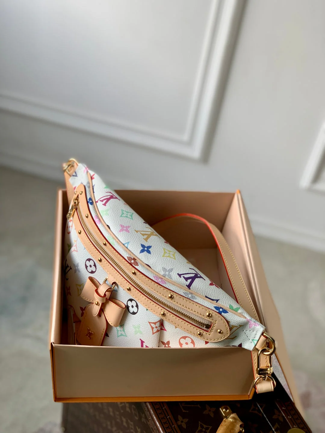 LV High Rise bumbag Multicolor Canvas Cowhide 241033 - Image 9