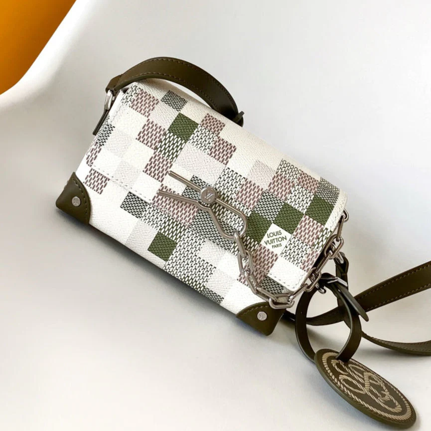 LV Steamer 18cm Handbag Multicolor Damoflage Canvas Cowhide 241109