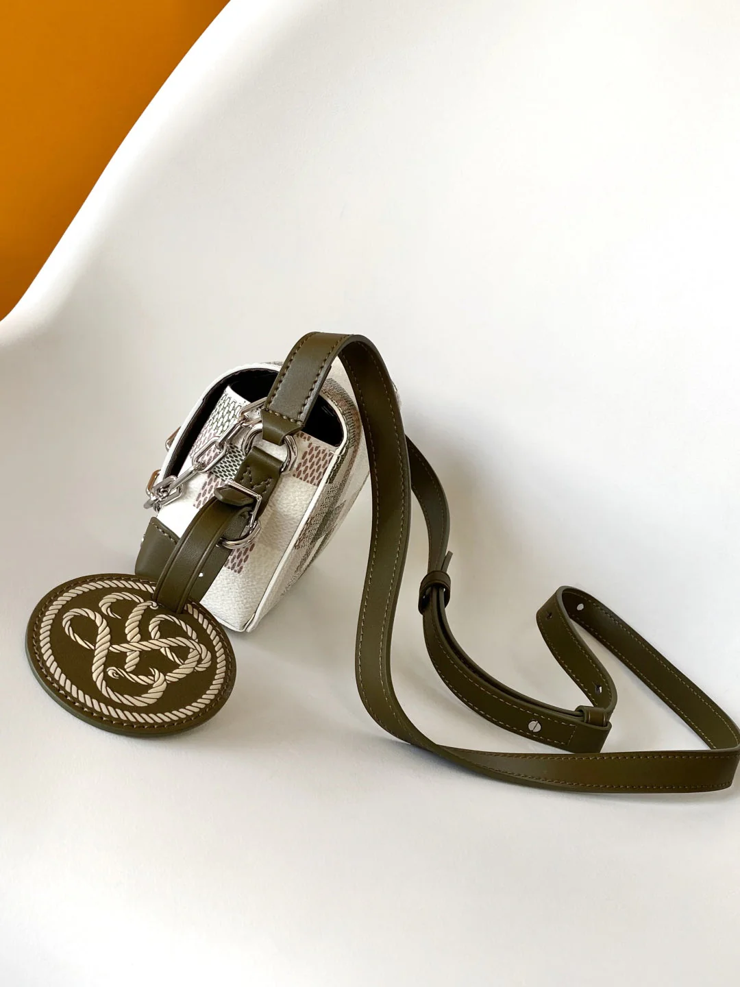 LV Steamer 18cm Handbag Multicolor Damoflage Canvas Cowhide 241109 - Image 7