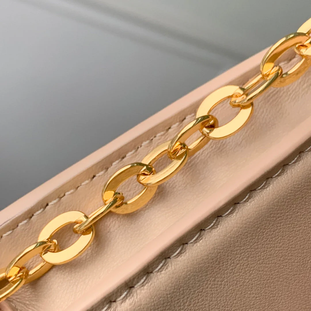 Wallet On Chain LV Bloom 20cm Beige Calfskin 250359 - Image 2