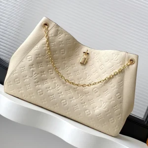 Anytime 42cm Tote Bag Cream Gold Empreinte leather 250725