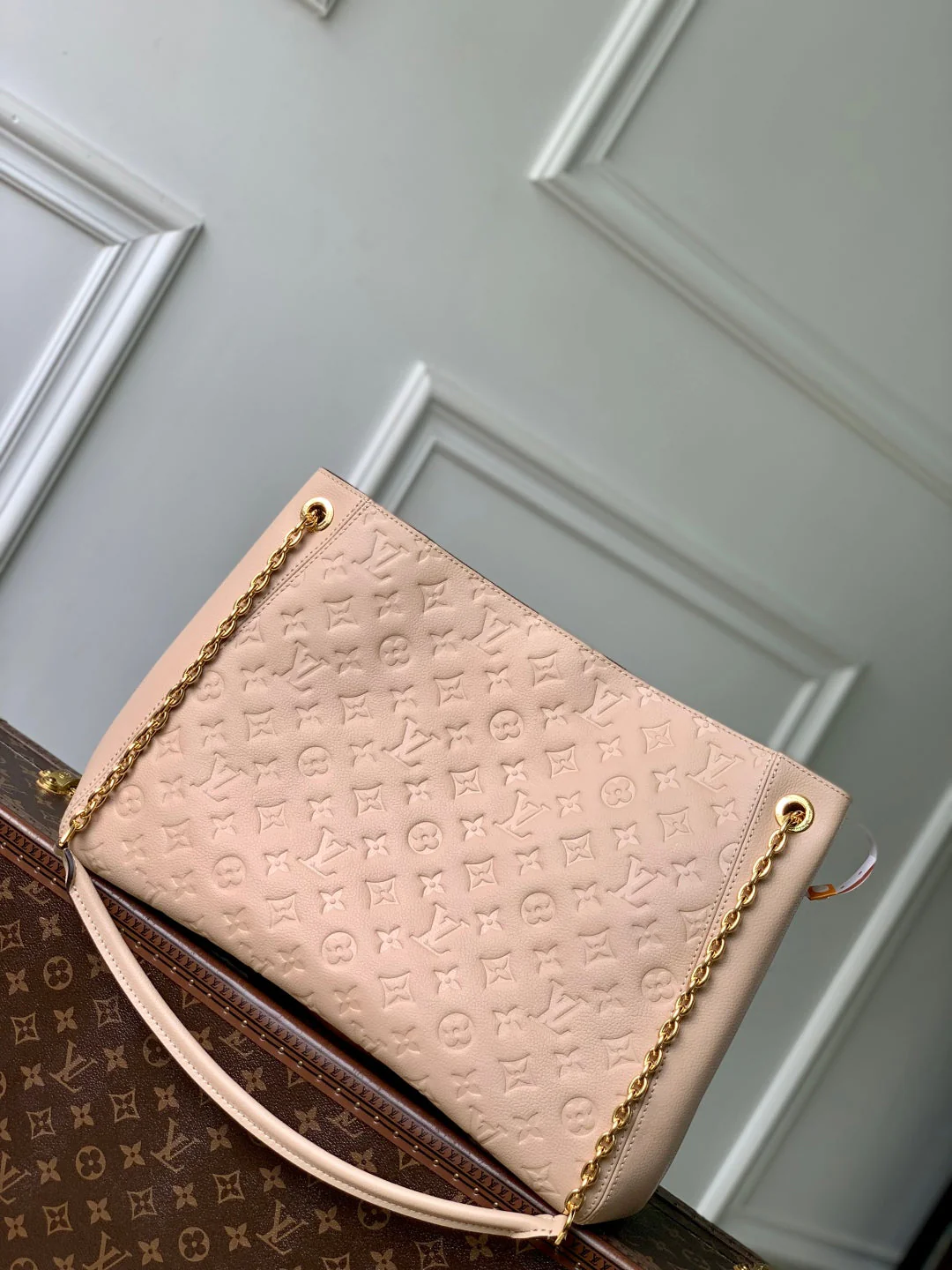 Anytime 42cm Tote Bag Light Pink Gold Empreinte leather 251561 - Image 9