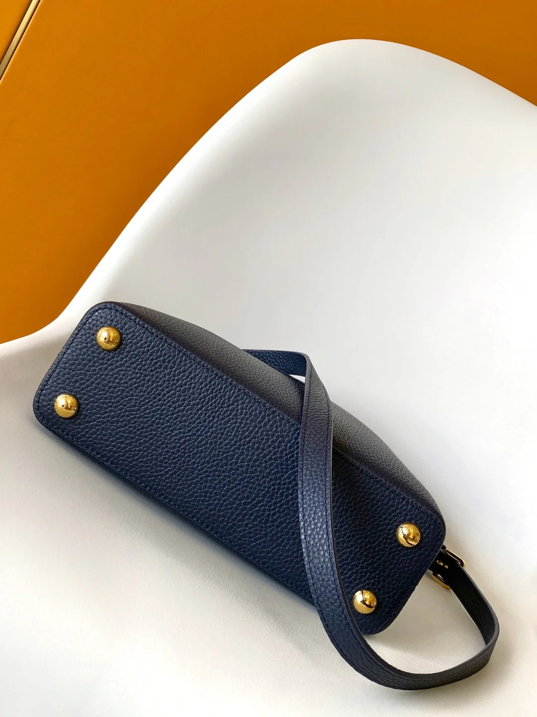 Capucines BB Bag Dark Blue Taurillon leather 251686 - Image 2