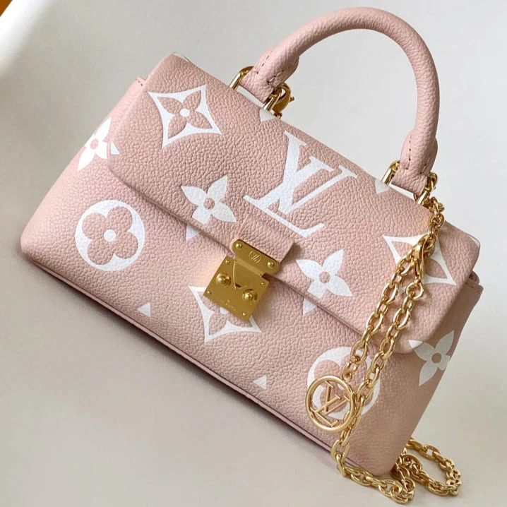 LV Nano Madeleine bag 21cm Pink White Cowhide 252077