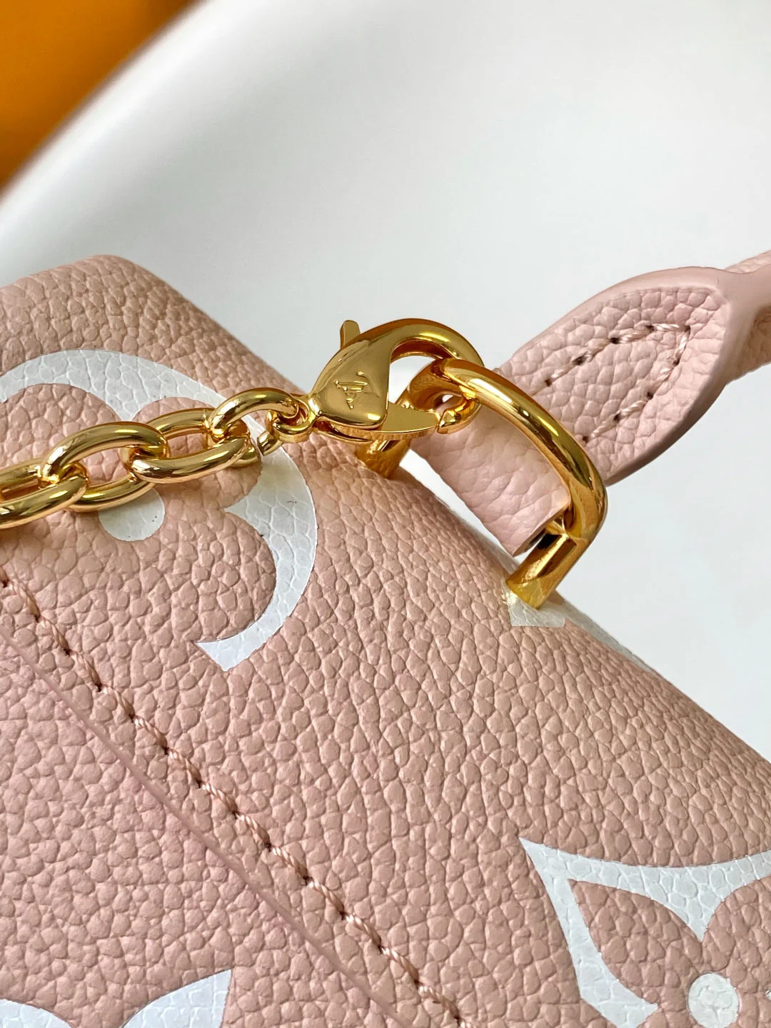 LV Nano Madeleine bag 21cm Pink White Cowhide 252077 - Image 6