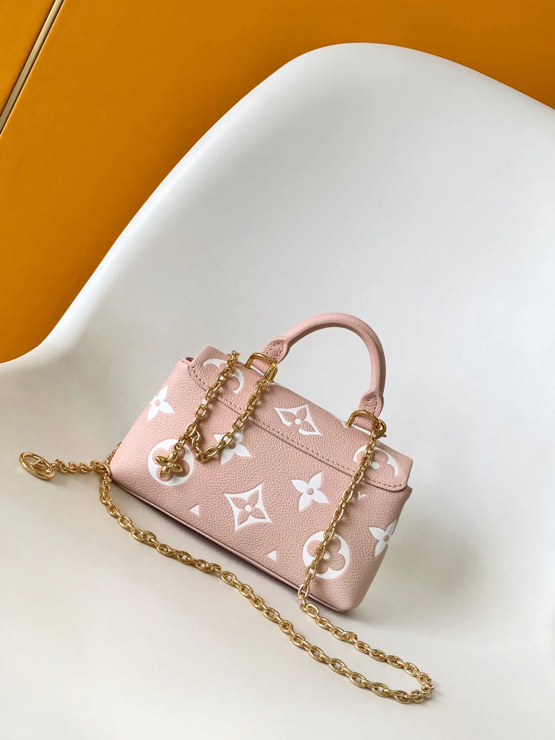 LV Nano Madeleine bag 21cm Pink White Cowhide 252077 - Image 8