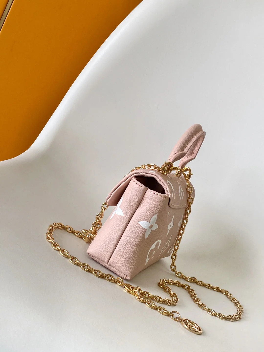 LV Nano Madeleine bag 21cm Pink White Cowhide 252077 - Image 9