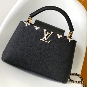 LV Capucines Bag Black Taurillon Cowhide Leather 252598
