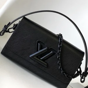 LV Twist West 23.5cm Bag All Black Leather 252678