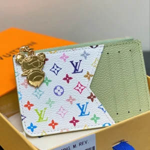 LV x TM ROMY Wallet Green Gold Leather 329890