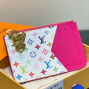 LV x TM ROMY Wallet Pink Gold Leather 329909