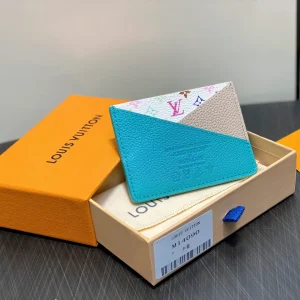 LV x TM Criss-Cross Card Holder Cowhide Canvas 331767