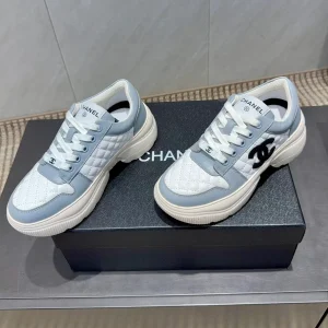 Chanel 25 Sneaker Blue White Cowhide 540335