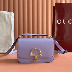 Gucci Siena Small Shoulder Bag Light Purple Leather 271873