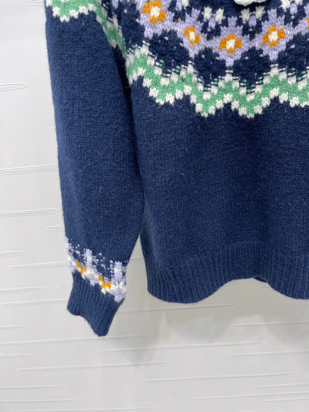 Chanel 2025 Sweater Dark Blue Mix Colors Wool Nylon 319616 - Image 7