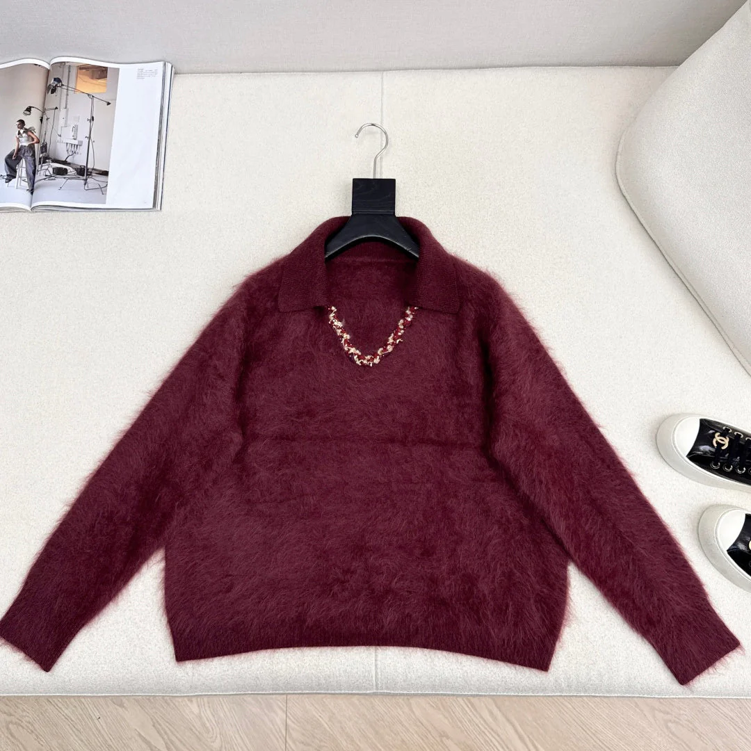 Chanel 2025 V-neck Sweater Wool 318835 - Image 2