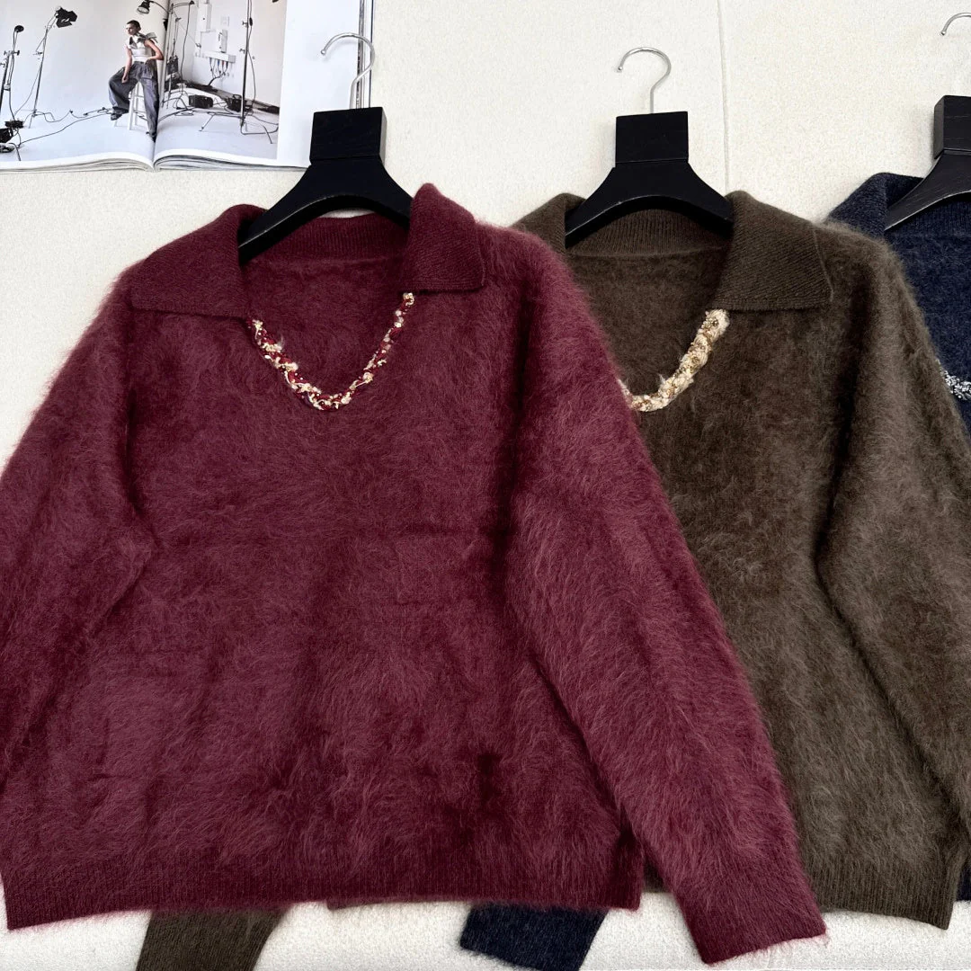 Chanel 2025 V-neck Sweater Wool 318835 - Image 3