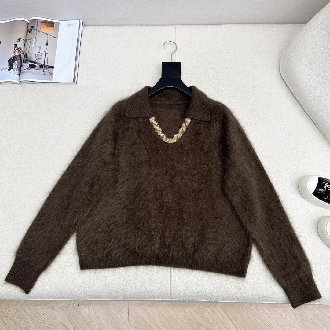 Chanel 2025 V-neck Sweater Wool 318835 - Image 6