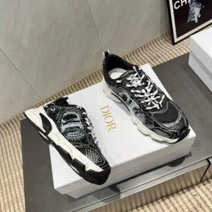 CD platform casual sneaker black white suede mesh 539674