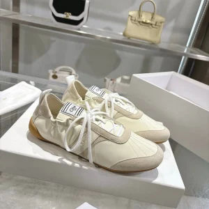 Chloe ballet flat casual shoes cream cowhide 518815