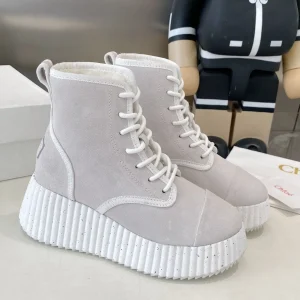 Chloe snow boots light grey suede 531623