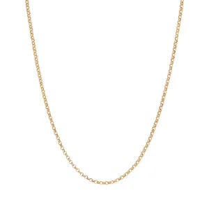 45cm 4mm Width Belcher Chain Necklace in 9kt Yellow Bonded Gold