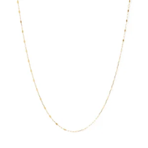 45cm Faceted Paperclip Chain in 9kt Yellow Gold
