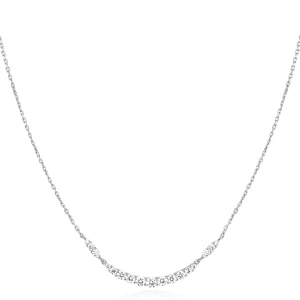 Ania Haie Silver Arc Pave Necklace