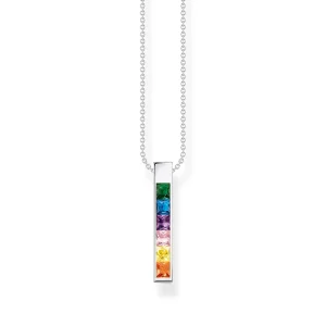 THOMAS SABO Necklace colourful stones silver