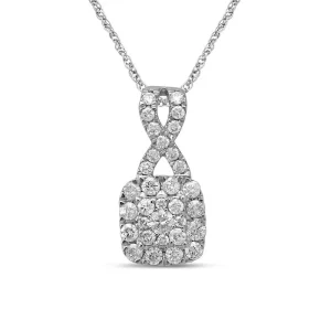 9kt White Gold 0.60ct Diamond Necklace