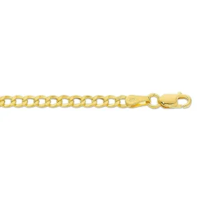 50cm Flat Curb Chain in 9kt Yellow Bonded Gold