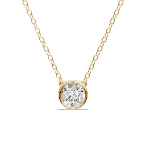 45cm Bezel Necklace with 0.80ct of Laboratory-Grown Diamonds in 9kt Yellow Gold