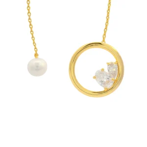 CHIC NOEL FRESHWATER PEARL LARIAT GOLD