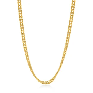 Wheat Chain Necklace 45cm in 9kt Yellow Gold