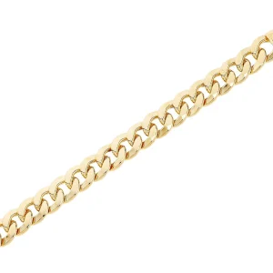 9kt Yellow Gold Silver Infused 50cm Curb Necklace