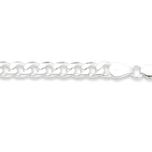 50cm 6.5mm Curb Chain Necklace in Sterling Silver