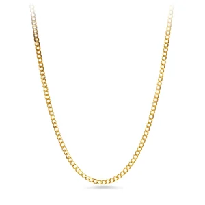 75cm Flat Curb Chain in 9kt Yellow Bonded Gold