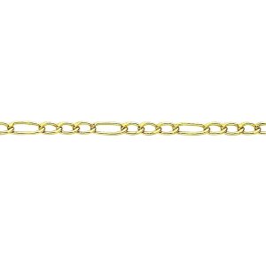 45cm Open Figaro Chain in 9kt Yellow Gold