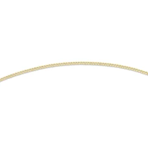 45cm Diamond Cut Curb Chain in 9kt Yellow Gold