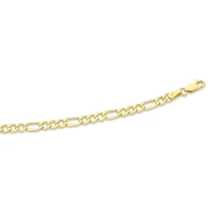 55cm Flat Figaro Chain in 9kt Yellow Gold