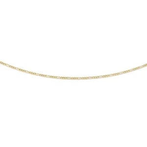 50cm Bevelled Figaro Chain in 9kt Yellow Gold