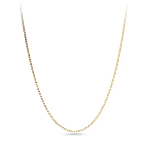 55cm Flat Curb Chain in 9kt Yellow Gold
