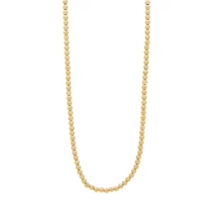 9kt Yellow Gold Diamond Cut Rolo Ball Chain Necklace 45cm